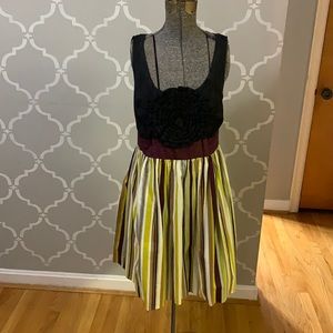 Anthropologie dress. Medium. Black stripes